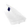 HobbyArts Plastboks med låg Transparent 17,6 x 10 cm, 15 rum